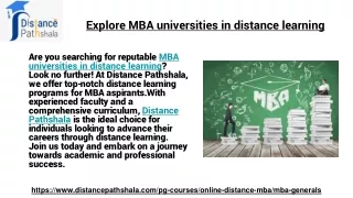 _Explore MBA universities in distance learning