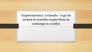 cryptocurrency in canada a guide on how to transfer crypto from an exchange to a wallet