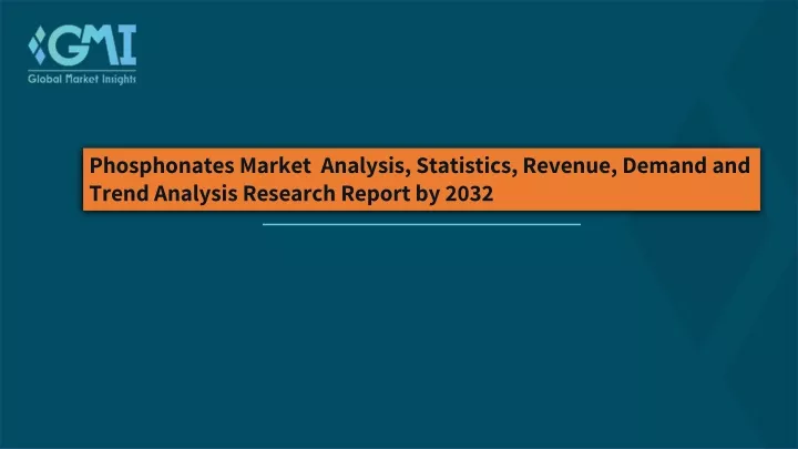 phosphonates market analysis statistics revenue