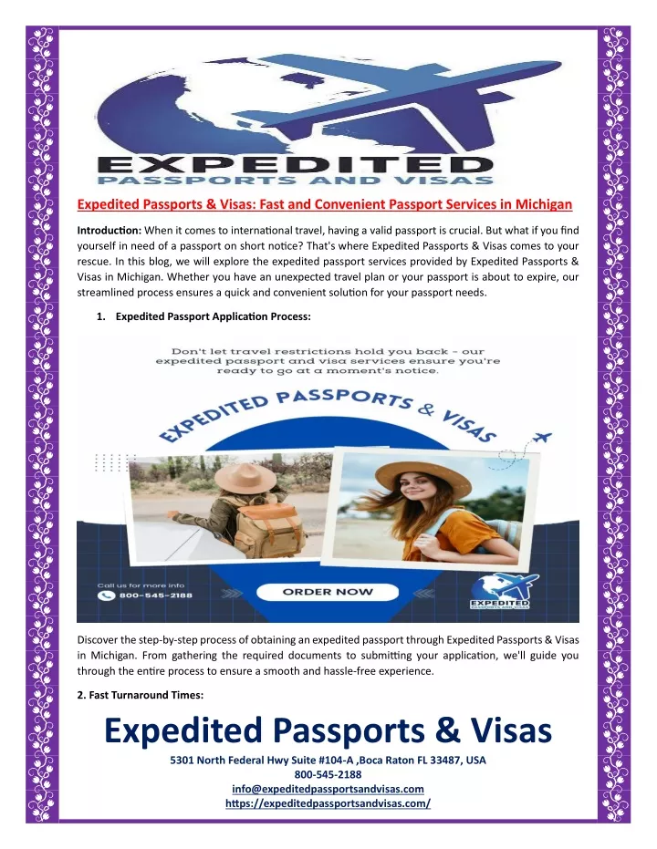 expedited passports visas fast and convenient