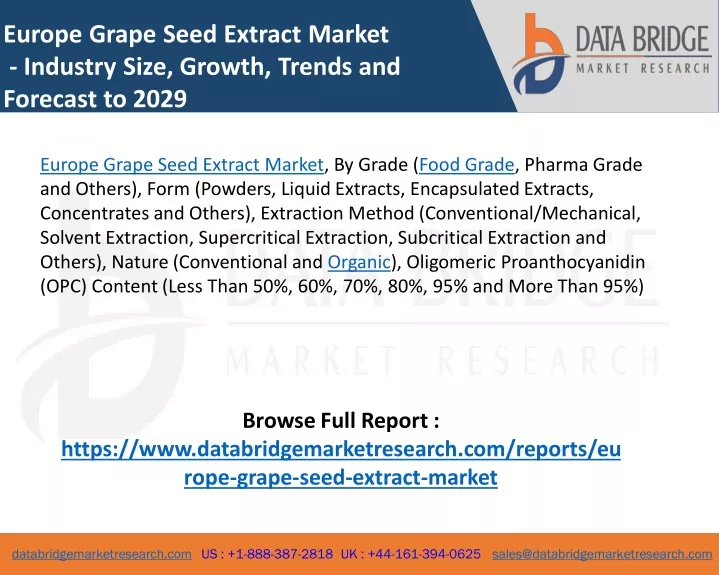 europe grape seed extract market industry size