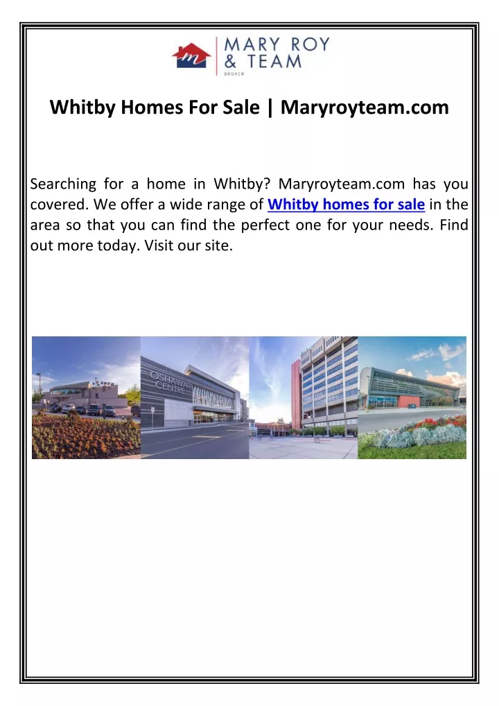 whitby homes for sale maryroyteam com