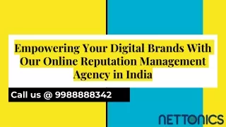 Empowering Your Digital Brands With Our Online Reputation Management Agency