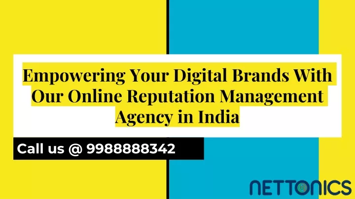 empowering your digital brands with our online reputation management agency in india