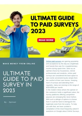 Ultimate Guide to paid survey