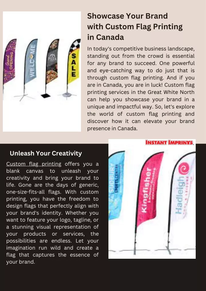 showcase your brand with custom flag printing