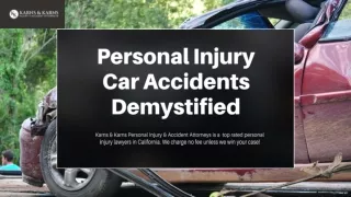 Personal Injury Car Accidents Demystified