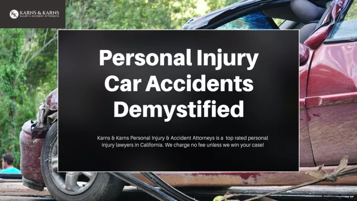 personal injury car accidents demystified