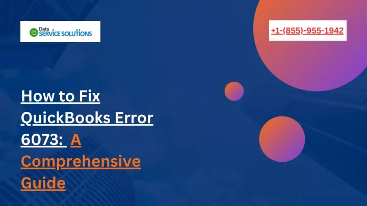 how to fix quickbooks error 6073 a comprehensive