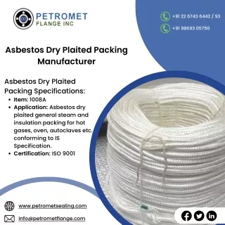 Asbestos Tape proofed | PTFE Gland Packing | Brass Wire Reinforced Asbestos