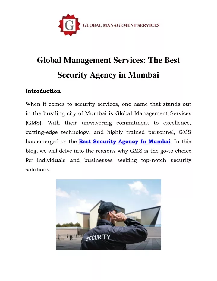 global management services the best