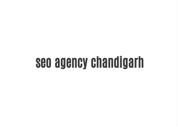 seo agency chandigarh