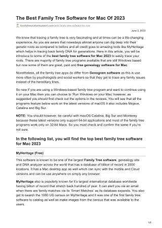 the best family tree software for mac of 2023