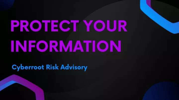 protect your information
