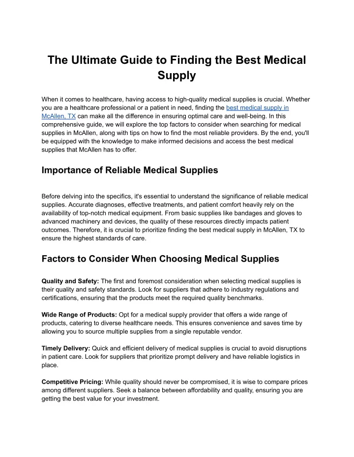 the ultimate guide to finding the best medical