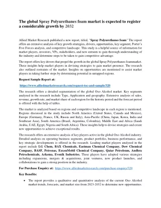 the global spray polyurethanes foam market