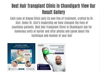 Best Hair Transplant Clinic in Chandigarh View Our Result Gallery