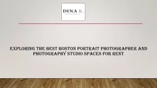 Exploring the Best Boston Portrait Photographer and Photography Studio Spaces for Rent