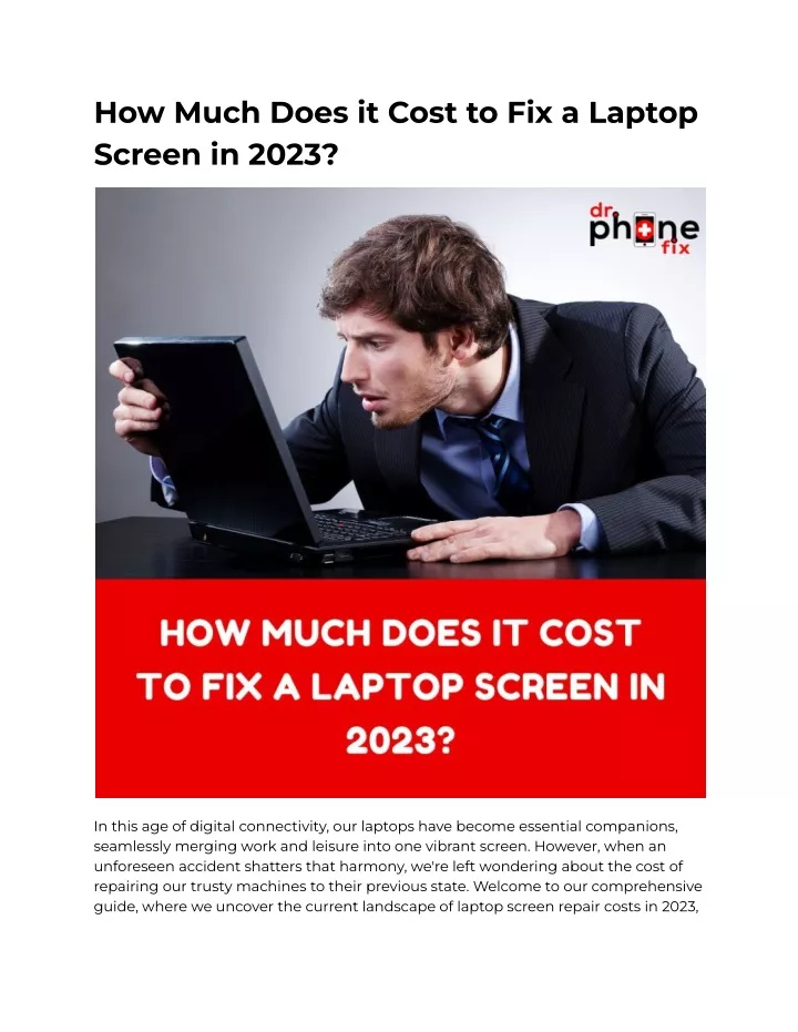 PPT How Much does it Cost to Fix a Laptop Screen in 2023 PowerPoint