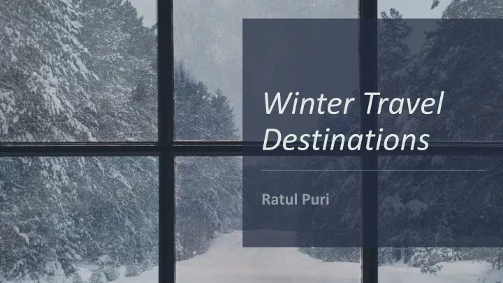 winter travel destinations