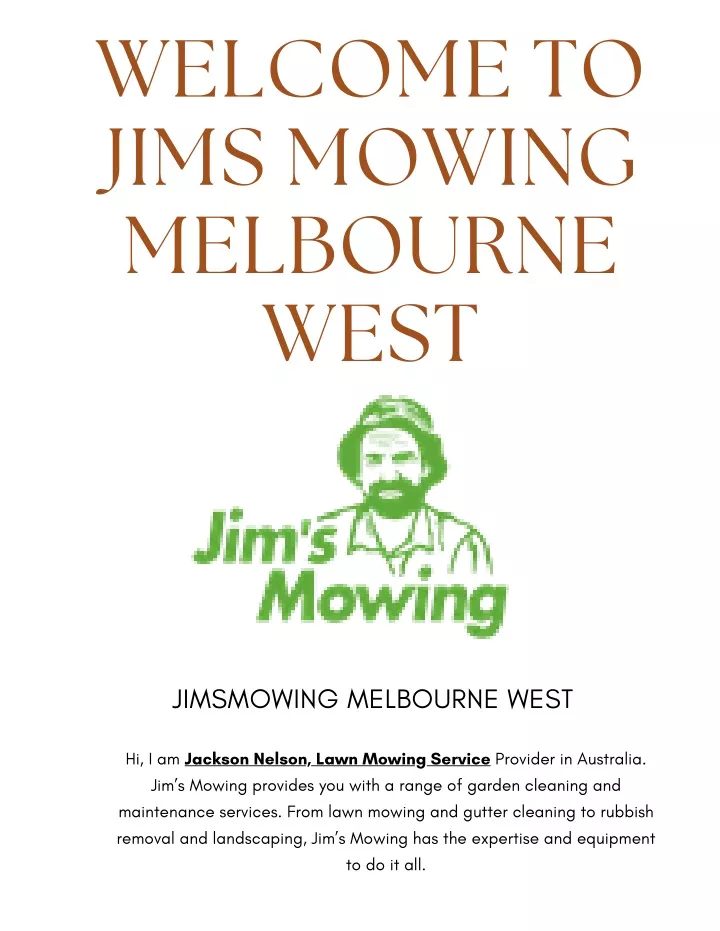 welcome to jims mowing melbourne west