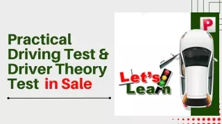 Practical Driving Test & Driver Theory Test in Sale