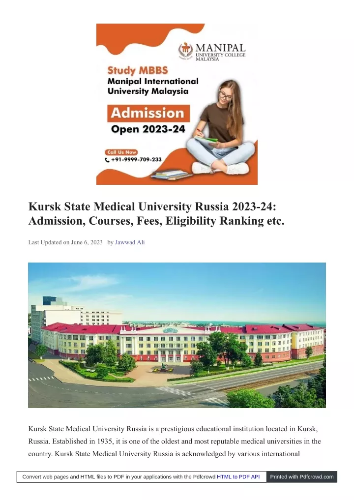 kursk state medical university russia 2023