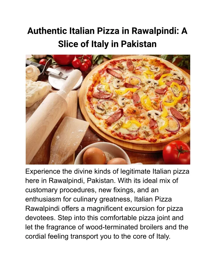 authentic italian pizza in rawalpindi a slice