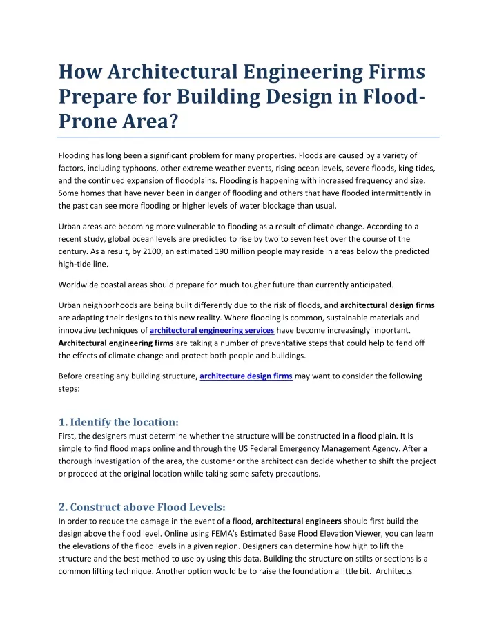 how architectural engineering firms prepare