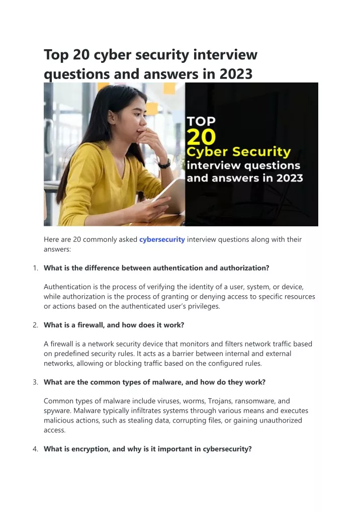 top 20 cyber security interview questions