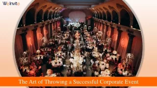 Tip to Throw a Successful Corporate Event