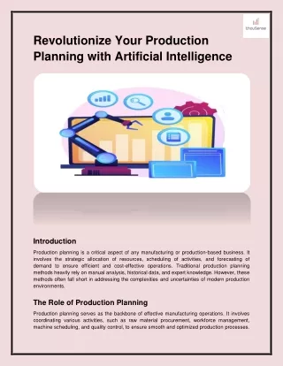 revolutionize your production planning with