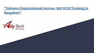 _Enhance Organizational Success_ SAP HCM Training in Bangalore_