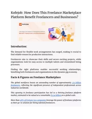 Kofejob_ How Does This Freelance Marketplace Benefit Freelancers and Businesses