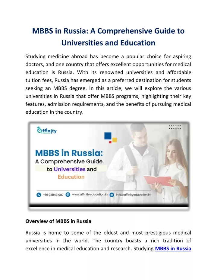 mbbs in russia a comprehensive guide