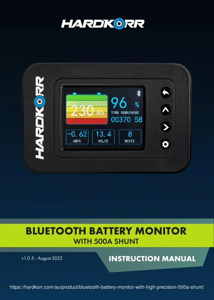 bluetooth battery monitor with 500a shunt