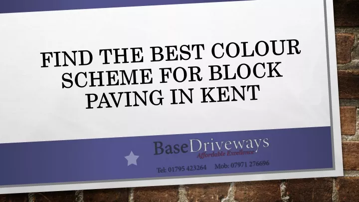 find the best colour scheme for block paving in kent