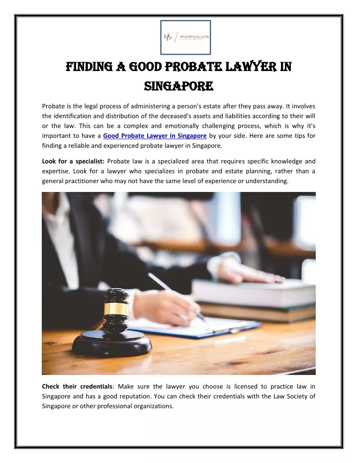 finding a g finding a good probate lawyer
