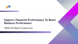 Improve Financial Performance To Boost Business Performance With NetSuite Connectors