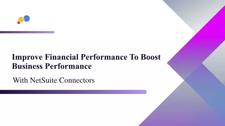 improve financial performance to boost business
