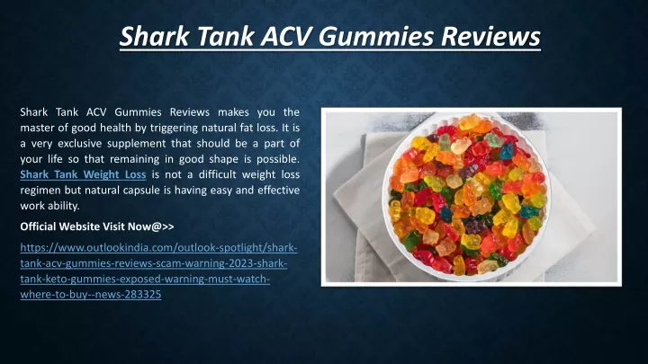 shark tank acv gummies reviews