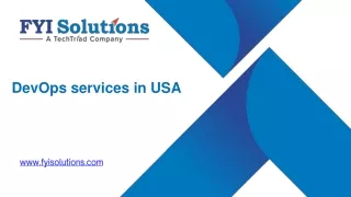 DevOps Services Empower Business America | FYI solutions