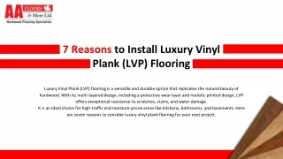 7 Reasons to Install Luxury Vinyl Plank (LVP) Flooring | AA Floors