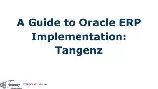 A Guide to Oracle ERP  Implementation