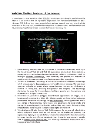 web 3 0 the next evolution of the internet