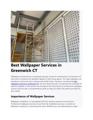 Best wallpaper services in Greenwich CT