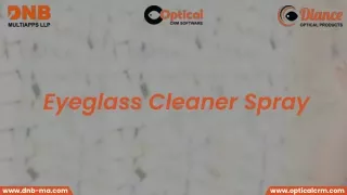 Dlance Eyeglass cleaning spray | DNB multiapps LLP
