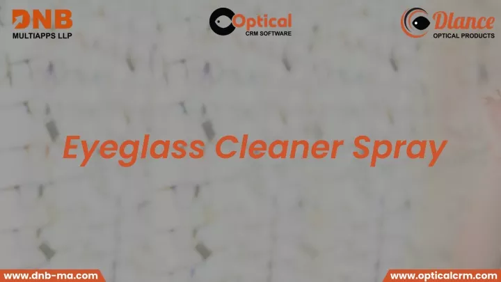 eyeglass cleaner spray