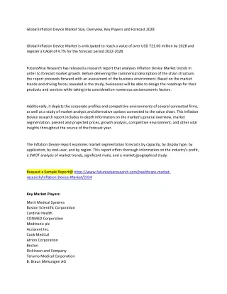 global inflation device market size overview