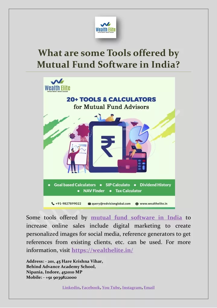 what are some tools offered by mutual fund